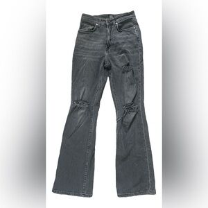 BDG Grey Flared Ripped Jeans